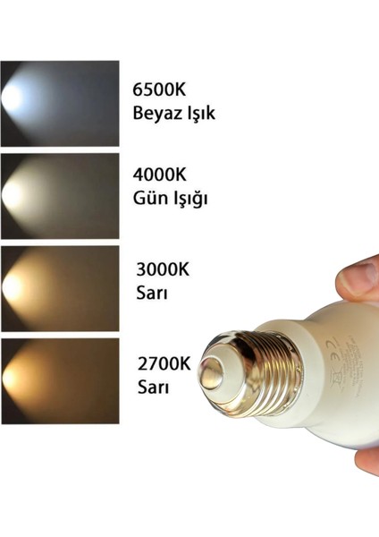 (12 adet) Philips 13W SARI IŞIK E27 DUYLU (Kalın Duy) LED Ampul
