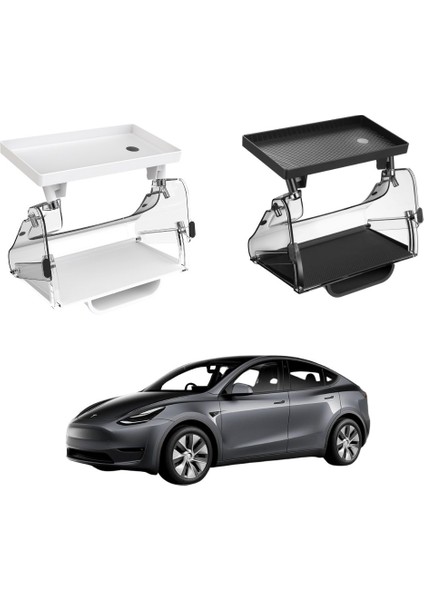Tesla Model Y / Model 3 Ekran Altına Takılan Magnetik Bağlantılı Kapanır Düzenleyici, Siyah ve Beyaz Renk Seçeneği Ile