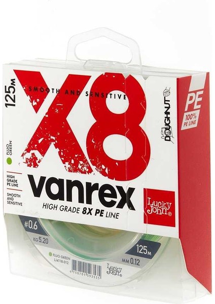 Vanrex Pe Örgü X8 Fluo Yeşil 125m 0.18 Mm