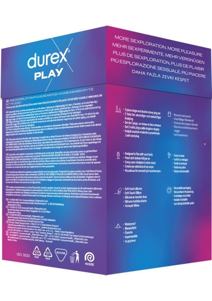 Titreşimli Anal Plug Tıkaç + Durex Play Hisset Jel 50ML