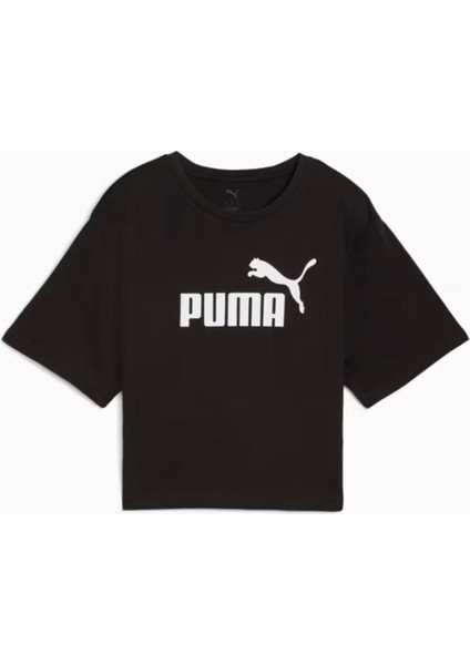 Ess Cropped No:1 Logo Tee Siyah Kadın Spor Tişört - 684972 01 fırsatları