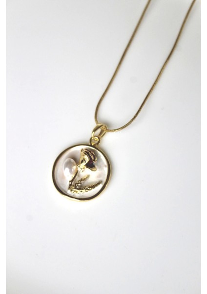 Vintage Kırmızı Gül Motifli 3D Tablo Tasarım Kadın Çelik Kolye modelleri