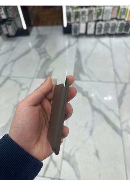 Magsafe Kartlık Deri Kartlık Mıknatıslı Kart Kılıf (Magsafe Uyumlu Kılıflar Içindir) - Kestane fırsatları