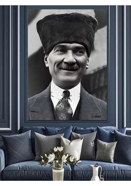 Mustafa Kemal Atatürk Dekoratif Kanvas - Mdf Ahşap Tablo fırsatları