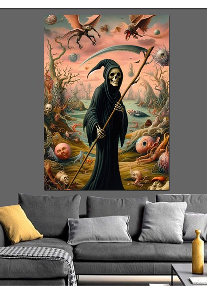 Ölüm Meleği Dekoratif Kanvas - Mdf Ahşap Tablo