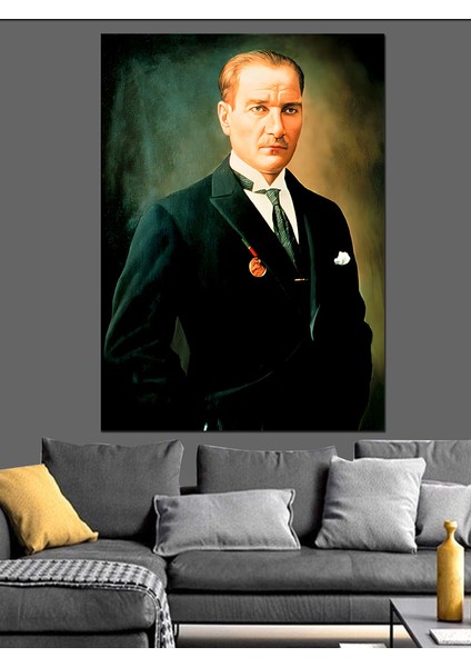 Mustafa Kemal Atatürk Dekoratif Kanvas - Mdf Ahşap Tablo fırsatları