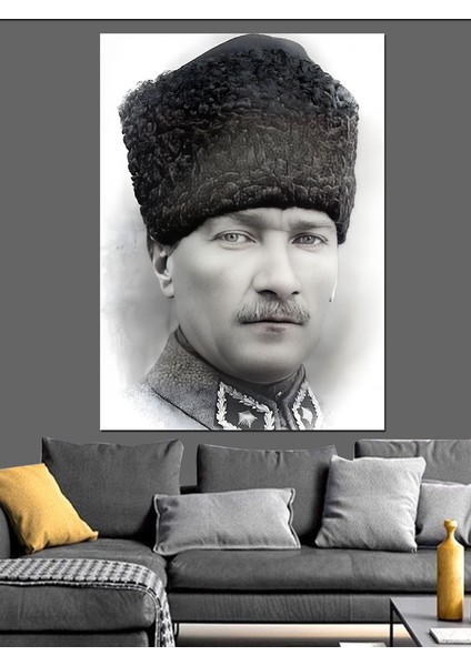 Mustafa Kemal Atatürk Dekoratif Kanvas - Mdf Ahşap Tablo fırsatları