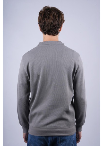 Js Polo Yaka Fermuarlı J Waffle Sweat