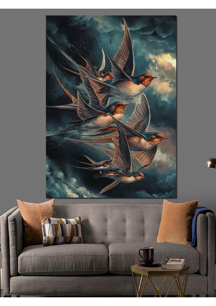 Göç Eden Kuşlar Dekoratif Kanvas - Mdf Ahşap Tablo modelleri