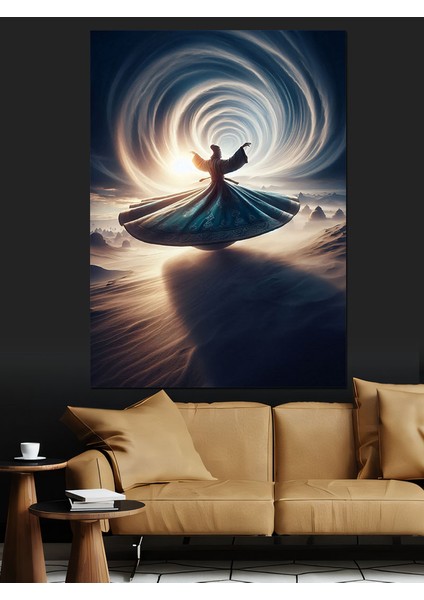 Gün Doğumundaki Semaver Dekoratif Kanvas - Mdf Ahşap Tablo