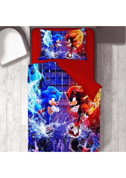 Sonic Baskılı Tek Kişilik Nevresim Takımı