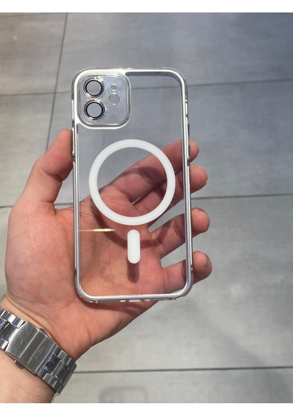 Iphone 12 Uyumlu Kamera Korumalı Magsafe Şarj Destekli Silikon Kılıf