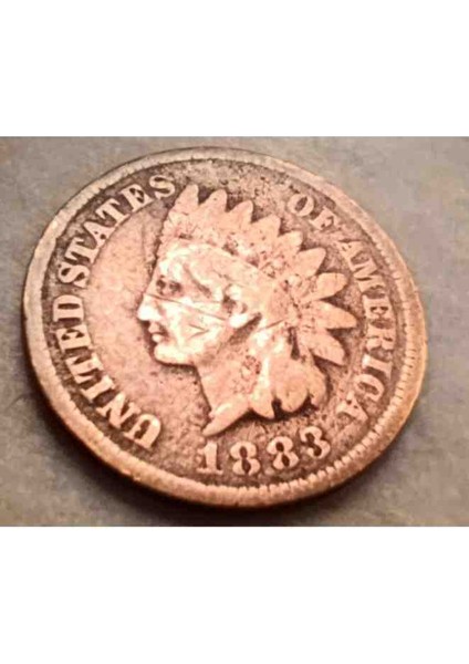 Abd 1883 Yılı Kızılderili 1 Cent Temiz Çap: 19 mm