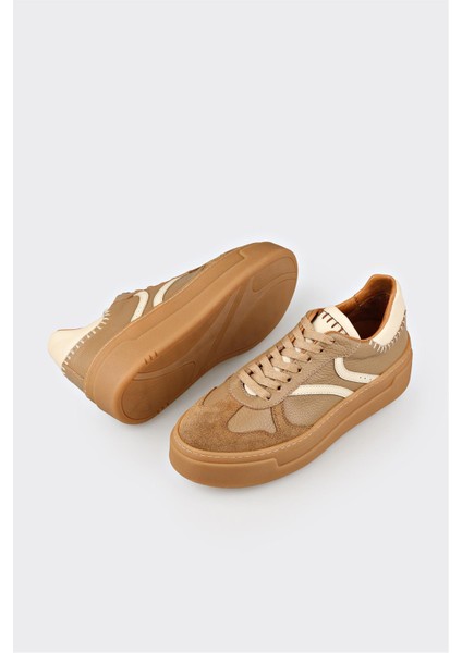 Naturel Deri Kadın Spor Ayakkabı modelleri