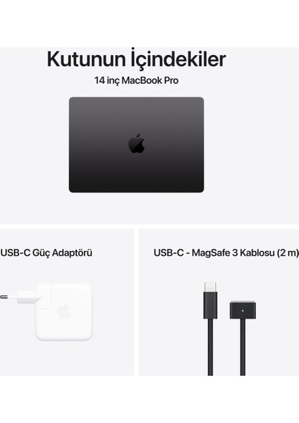 MacBook Pro M4 32GB 512GB SSD Macos 14" Taşınabilir Bilgisayar Uzay Siyahı Z1DS000HG