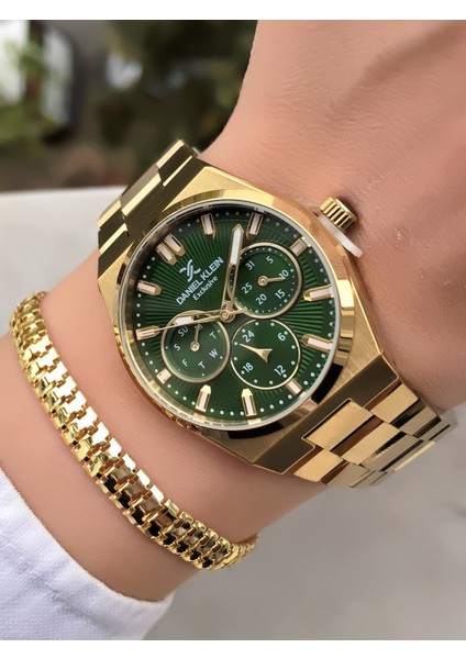 Marka Gold Renk Multifonksiyon Çelik Kadın Kol Saati Bileklik Hediyeli