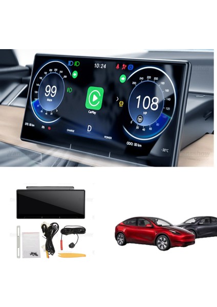Tesla Model Y / Model 3 Linux 9 Inç 256 MB Orta Konsol Kontrol Paneli Dokunmatik Ekranı