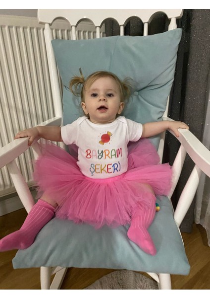Bayram Şekeri Pamuk Baskılı Bebek Body