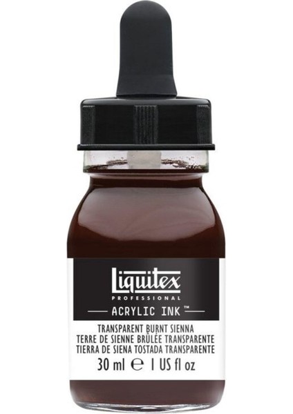 Professional Akrilik Mürekkep 30ML Transparent Burnt Sienna 129