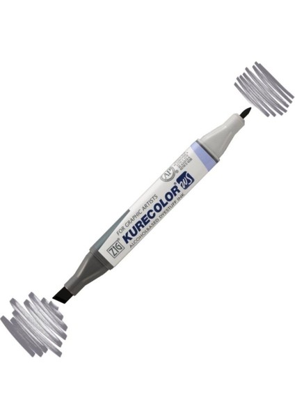 Kurecolor KC-3000N Twin Ws Çift Taraflı Grafik Marker Kalem Cool Gray 8 C08