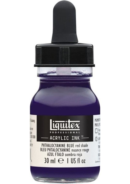 Professional Akrilik Mürekkep 30ML Phthalocyanine Blue Red Shade 314