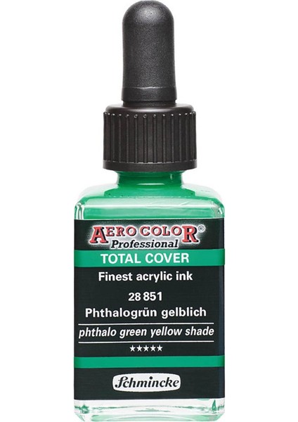 Aero Color Professional 28ML Total Cover Phthalo Green Yellow Shade 851