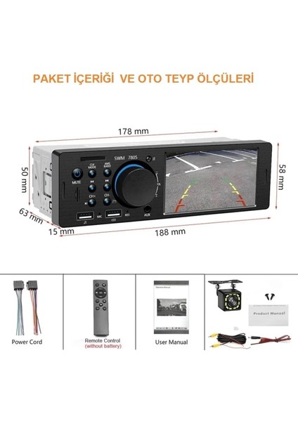 4.1 Inç Dokunmatik Ekran Oto Teyp + 12 LED Gece Görüş Geri Vites Kamera Ikisi Bir Arada Uyumlu fırsatları