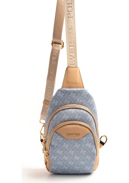 Kadın Vücut Çantası 959-46537 Sılver Polo Freebag M178 Mavi-Mat Ten