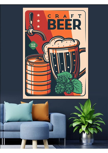 Fıçı Bira Dekoratif Kanvas - Mdf Ahşap Tablo fiyatları