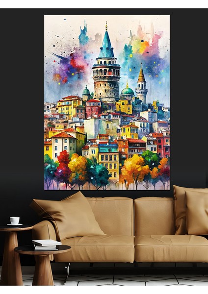 Galata Kulesi Istanbul Dekoratif Kanvas - Mdf Ahşap Tablo fiyatları