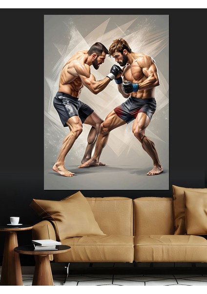 Ufc Dövüşçüleri Dekoratif Kanvas - Mdf Ahşap Tablo