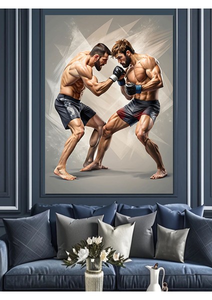 Ufc Dövüşçüleri Dekoratif Kanvas - Mdf Ahşap Tablo