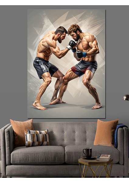 Ufc Dövüşçüleri Dekoratif Kanvas - Mdf Ahşap Tablo