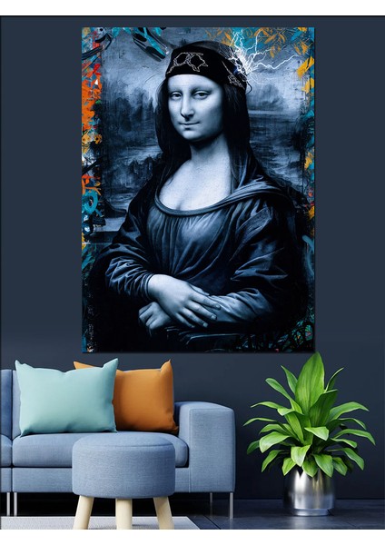 Mona Lisa Fan Art Dekoratif Kanvas - Mdf Ahşap Tablo fiyatları