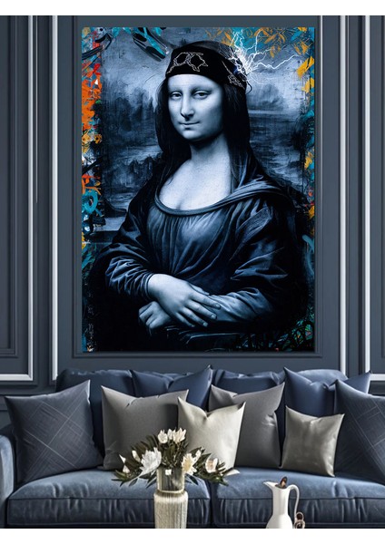 Mona Lisa Fan Art Dekoratif Kanvas - Mdf Ahşap Tablo fırsatları