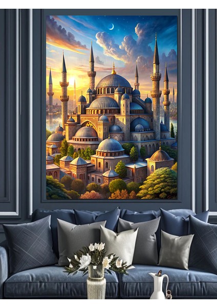 Tarihi Cami Dekoratif Kanvas - Mdf Ahşap Tablo fiyatları