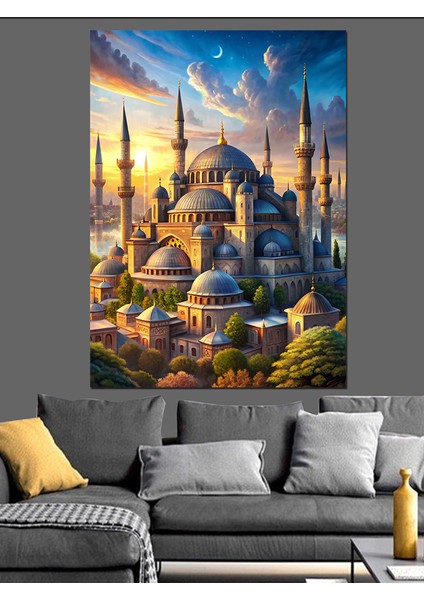 Tarihi Cami Dekoratif Kanvas - Mdf Ahşap Tablo modelleri