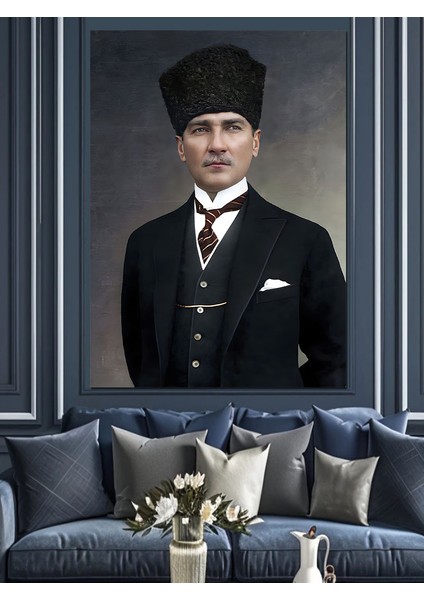 Mustafa Kemal Atatürk Dekoratif Kanvas - Mdf Ahşap Tablo modelleri