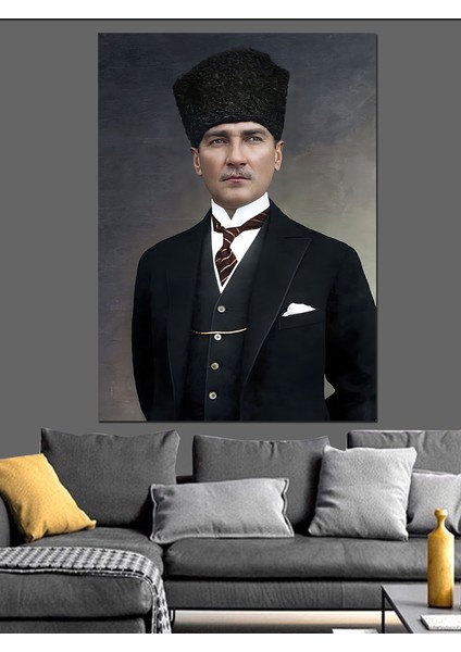 Mustafa Kemal Atatürk Dekoratif Kanvas - Mdf Ahşap Tablo fırsatları
