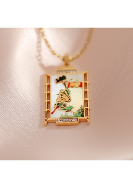 Deniz Kızı Tarot Motifli Çelik Kolye