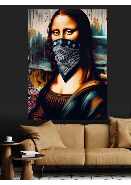 Mona Lisa Fan Art Dekoratif Kanvas - Mdf Ahşap Tablo fiyatları