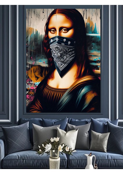 Mona Lisa Fan Art Dekoratif Kanvas - Mdf Ahşap Tablo modelleri