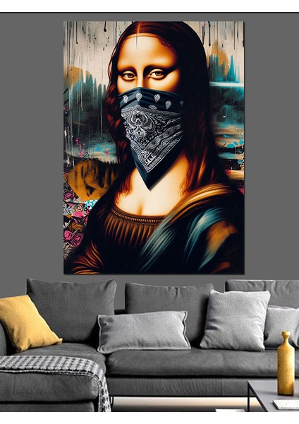 Mona Lisa Fan Art Dekoratif Kanvas - Mdf Ahşap Tablo fırsatları