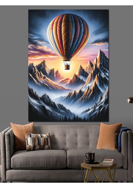 Uçan Balon Dekoratif Kanvas - Mdf Ahşap Tablo modelleri