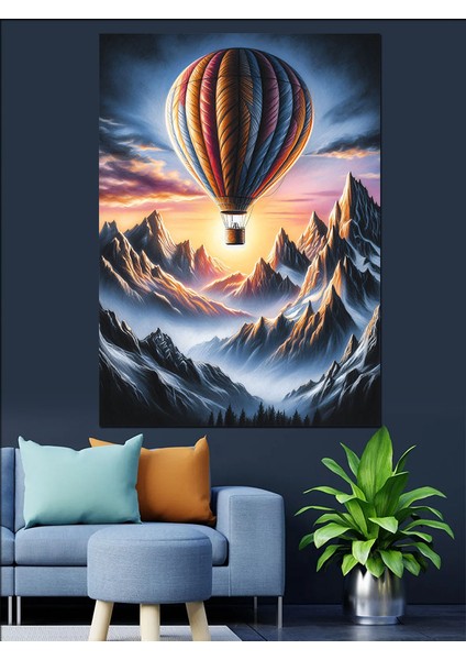 Uçan Balon Dekoratif Kanvas - Mdf Ahşap Tablo fırsatları