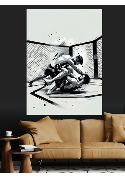 Ufc Dövüşçüleri Dekoratif Kanvas - Mdf Ahşap Tablo