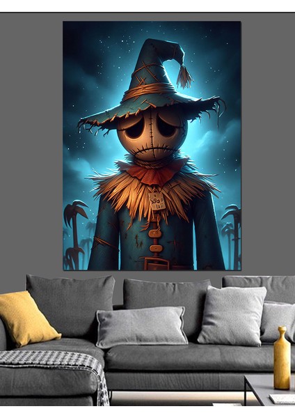 Üzgün Korkuluk Dekoratif Kanvas - Mdf Ahşap Tablo fiyatları