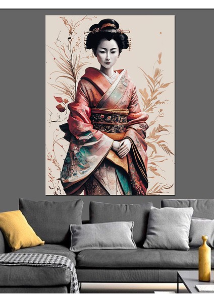 Geyşa Dekoratif Kanvas - Mdf Ahşap Tablo