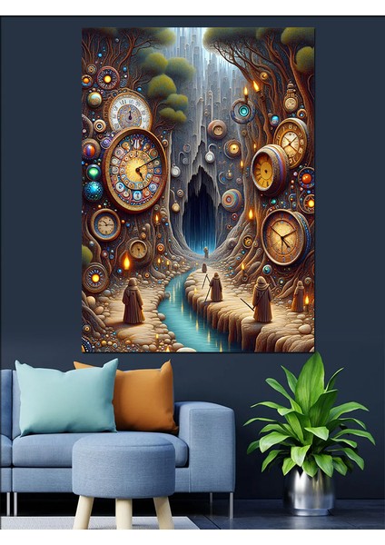 Zamana Yolculuk Dekoratif Kanvas - Mdf Ahşap Tablo fiyatları