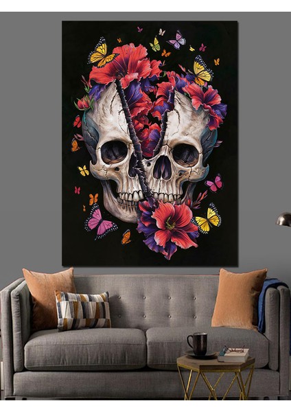 Kuru Kafa ve Çiçekler Dekoratif Kanvas - Mdf Ahşap Tablo fiyatları